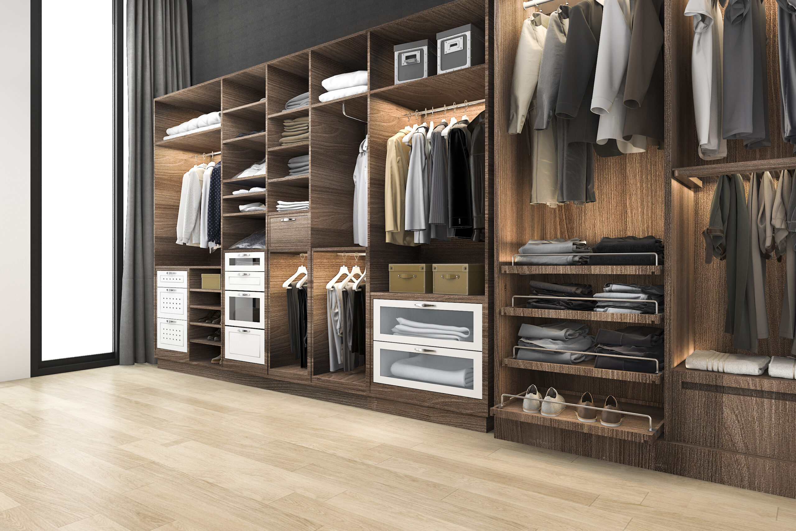 Diseño de casas de hormigon - Vestidor a medida
