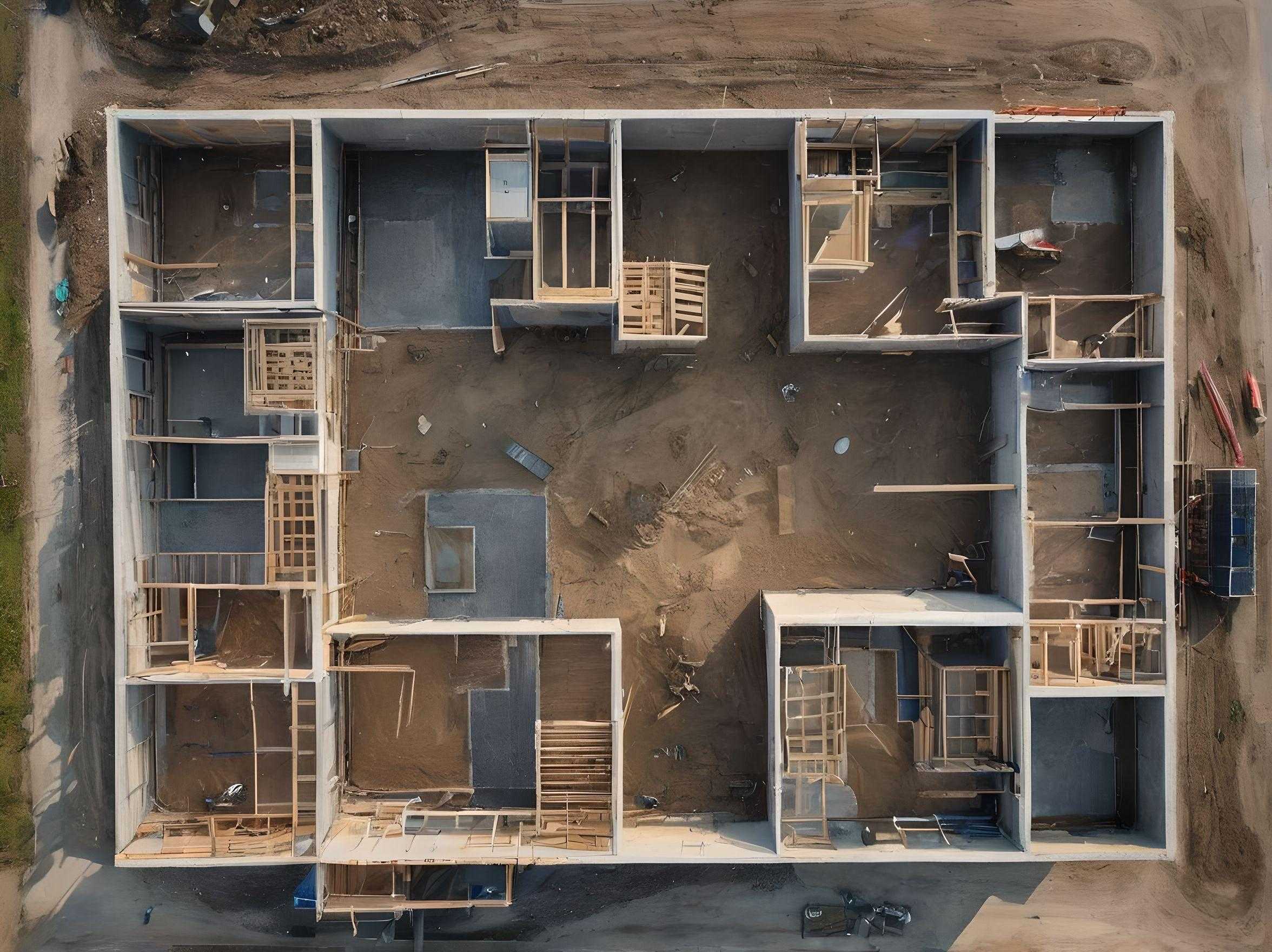 Servicio Integral de Construcción - vista aerea - casa de hormigon