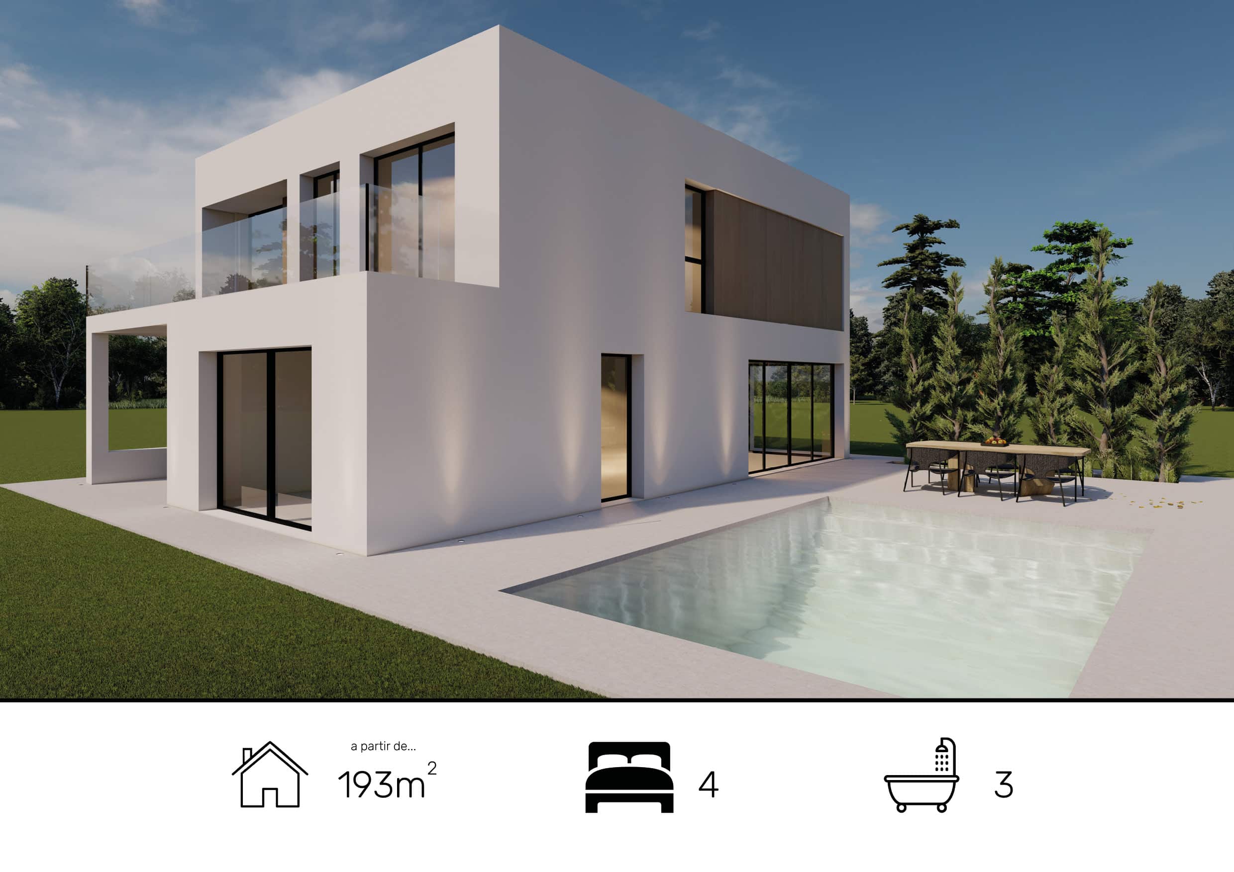Casa de hormigón Modelo Jávea