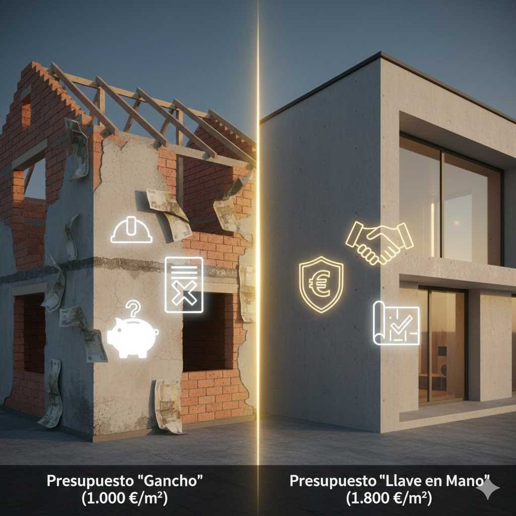 Comparativa presupuesto llave en mano vs tradicional