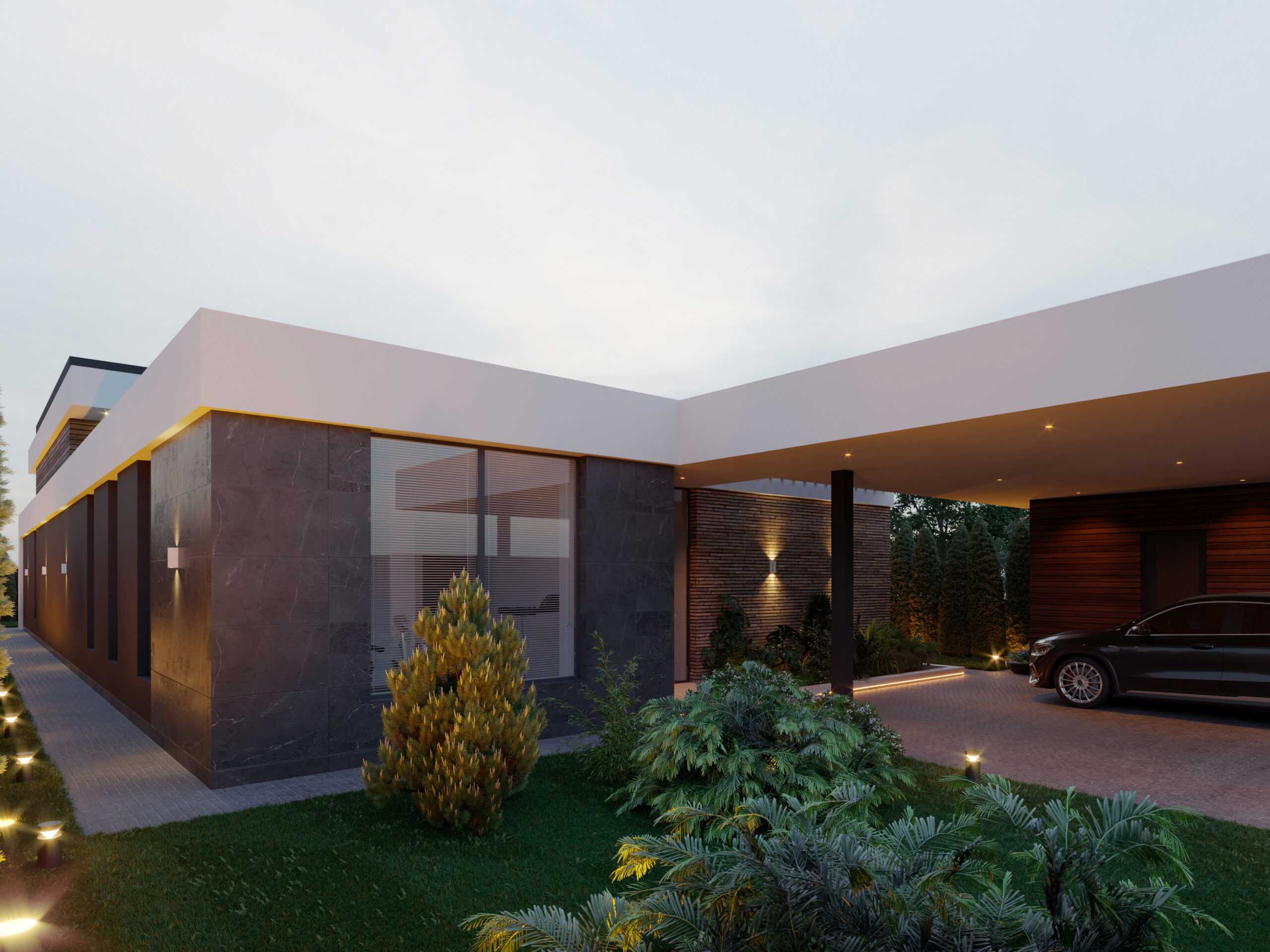 Fachada vanguardista de casas de hormigón en Alicante con diseño de lujo